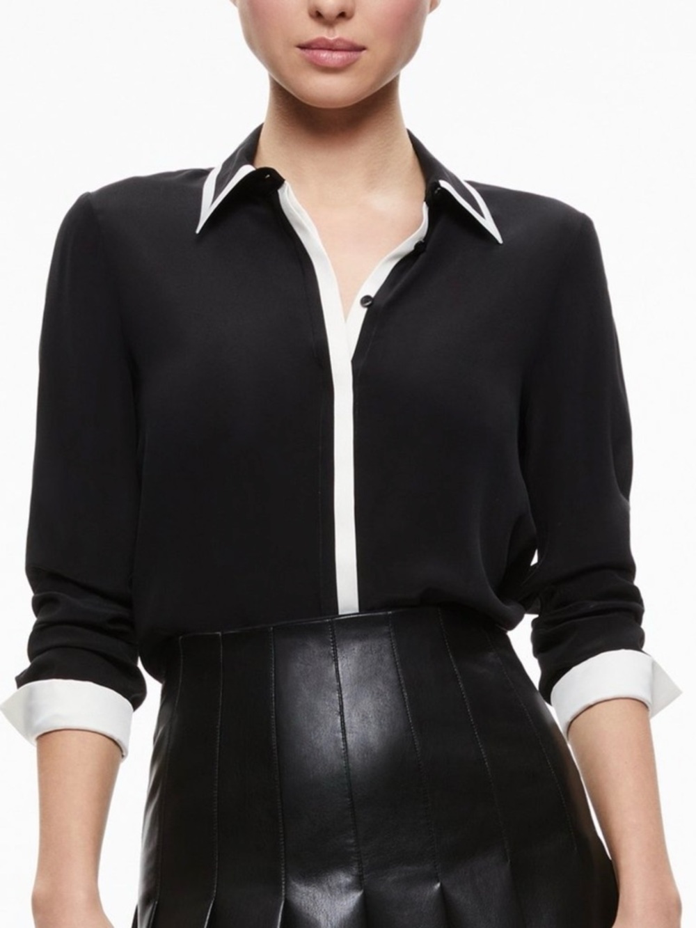 Alice + Olivia Willa Placket Top